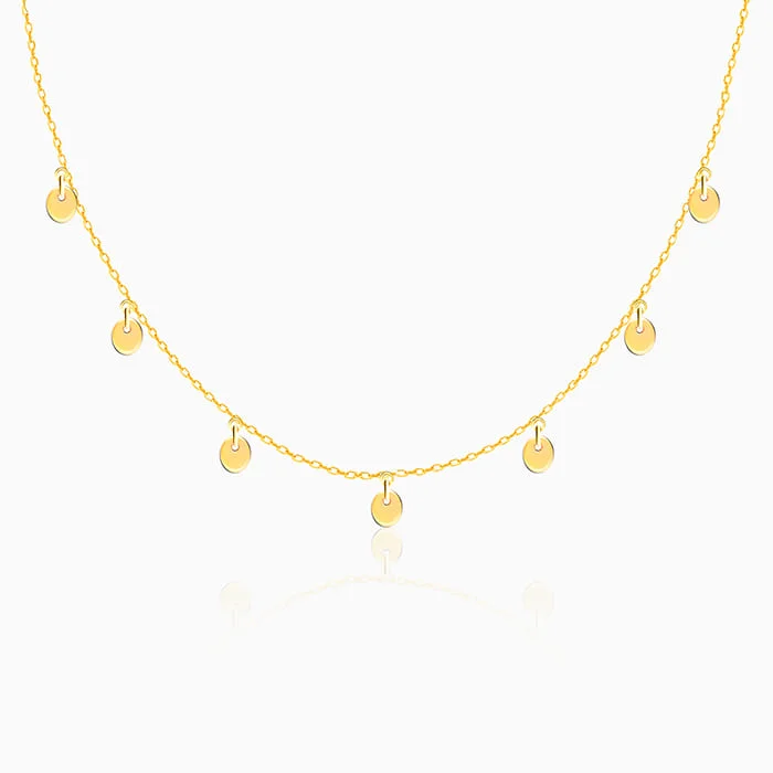 Trendy Chain Necklace-Golden Mini Charm Necklace