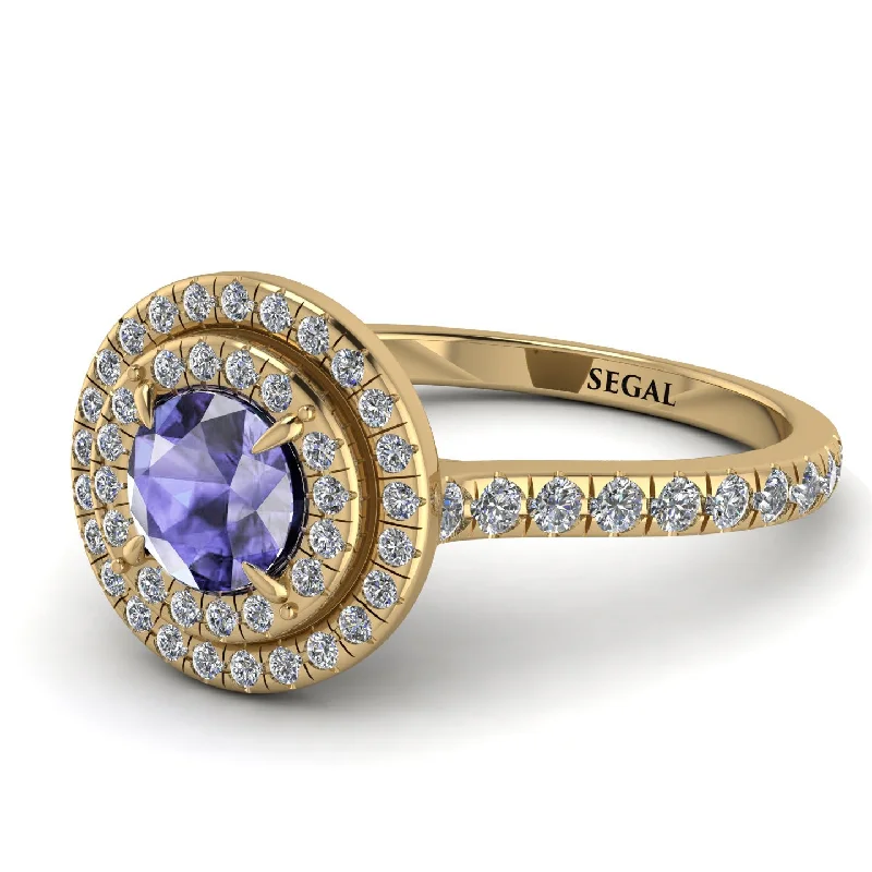 Double Halo Tanzanite Ring - Zoey No. 201