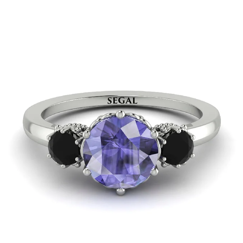 Classic 3 Stone Tanzanite Engagement Ring - Sofia No. 209