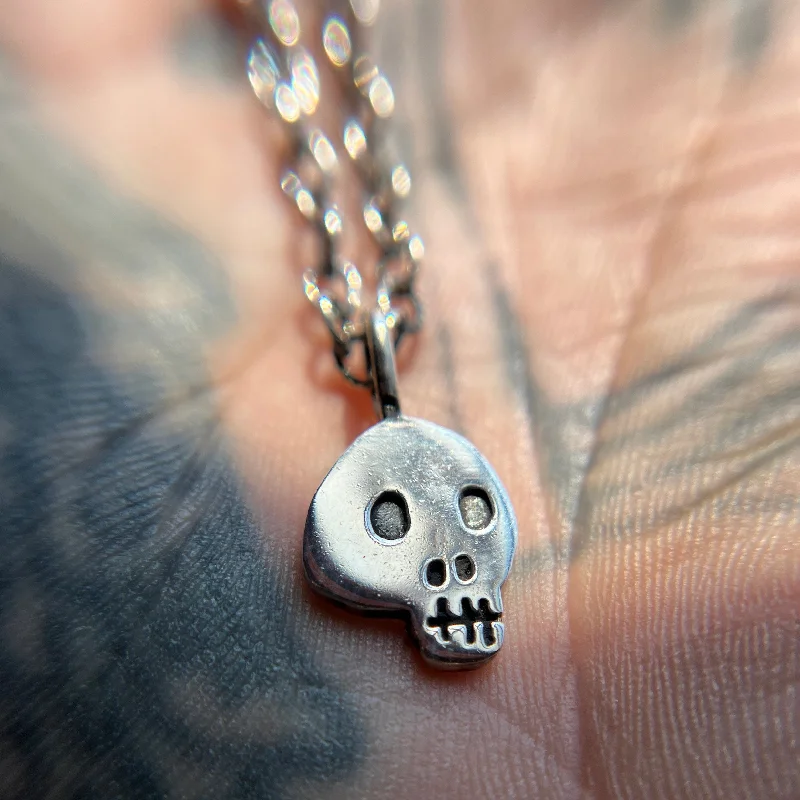 Personalized Gold Necklace-Skull Necklace