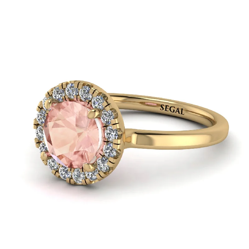 1ct Round Morganite Engagement Ring - Natalia No. 901