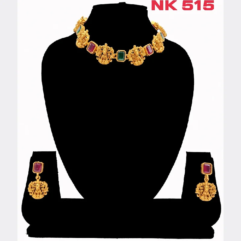 Elegant CZ Necklace-Sushi Jewellery Gold Plated Crystal Stone Choker Necklace Set