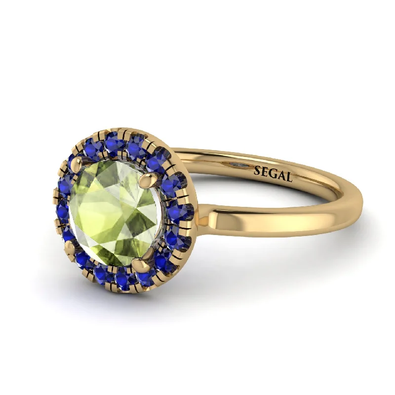 1ct Round Peridot Engagement Ring - Natalia No. 713