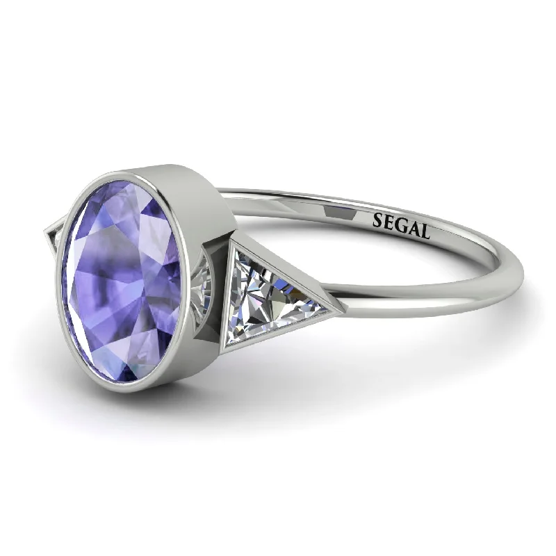 Geometrical Bezel Tanzanite Ring - Trinity No. 203