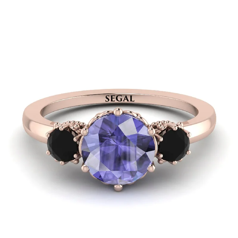 Classic 3 Stone Tanzanite Engagement Ring - Sofia No. 208