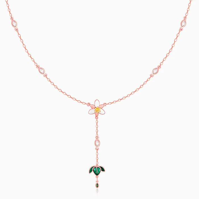 Classic Heart Necklace-Rose Gold Trillium Treasures Lariat Necklace