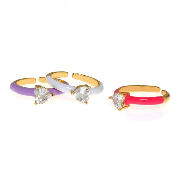 Heart Enamel Ring