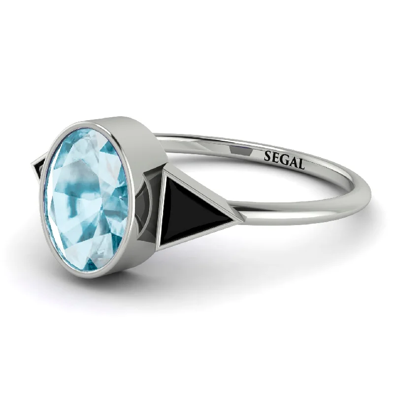 Geometrical Bezel Aquamarine Ring - Trinity No. 409