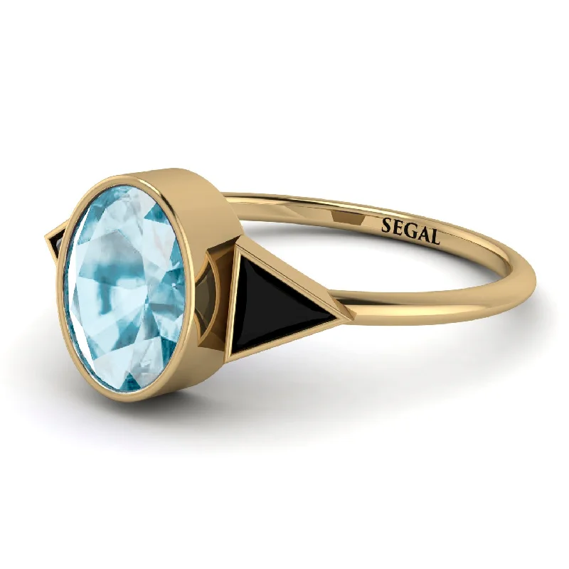 Geometrical Bezel Aquamarine Ring - Trinity No. 407