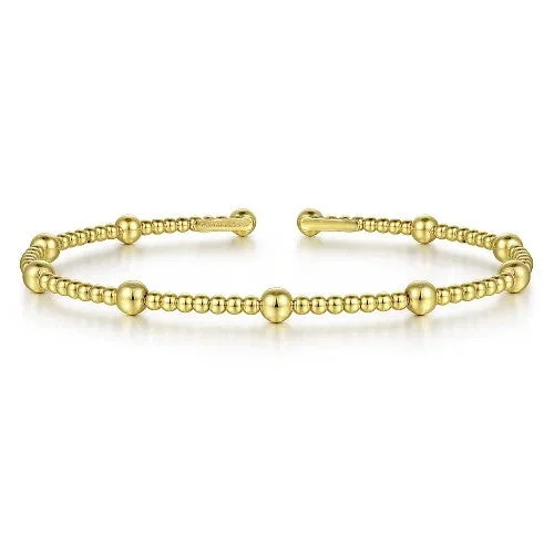 Beautiful Gold Bangle Set-14K Yellow Gold Bujukan Split Bangle