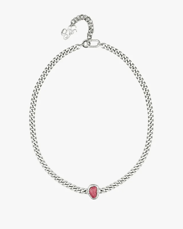 Handcrafted Silver Necklace-LE GRAND NECKLACE PINK