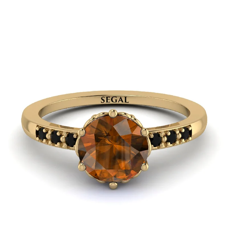 Classic Brown Diamond Vintage Ring - Olivia No. 1104