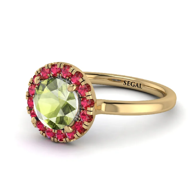 1ct Round Peridot Engagement Ring - Natalia No. 710