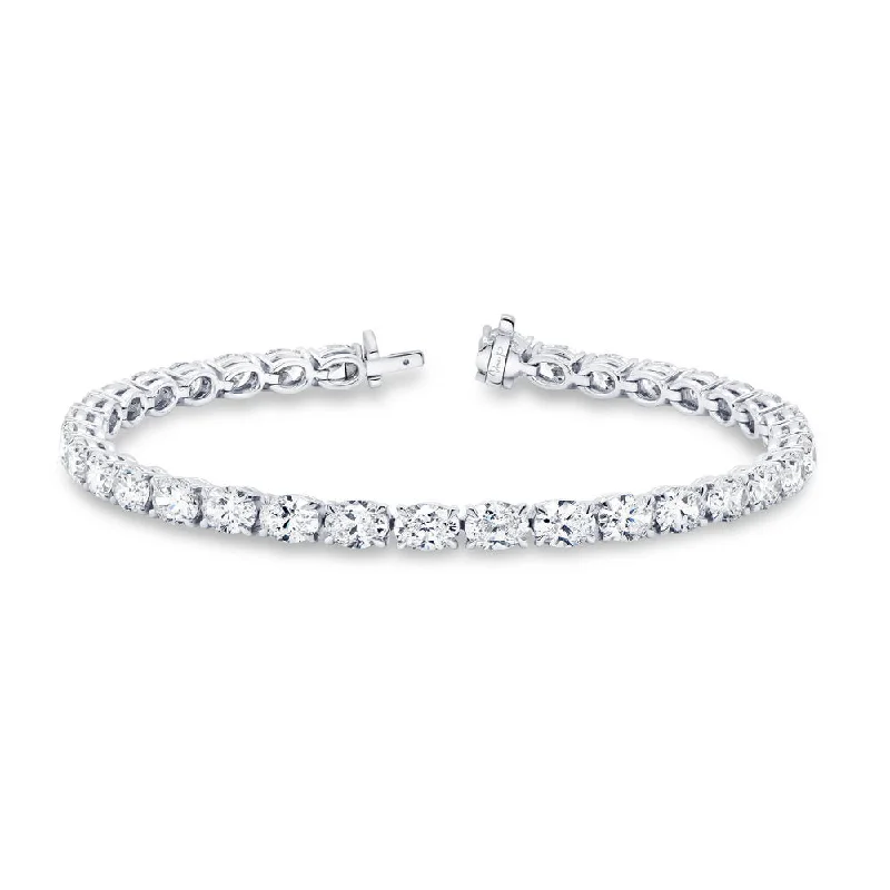 Elegant Tennis Bracelets-Uneek Signature Collection Oval Shaped Tennis Bracelet