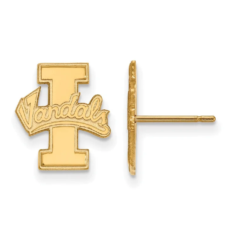 Handmade Earrings-14k Yellow Gold University of Idaho Small Post Earrings