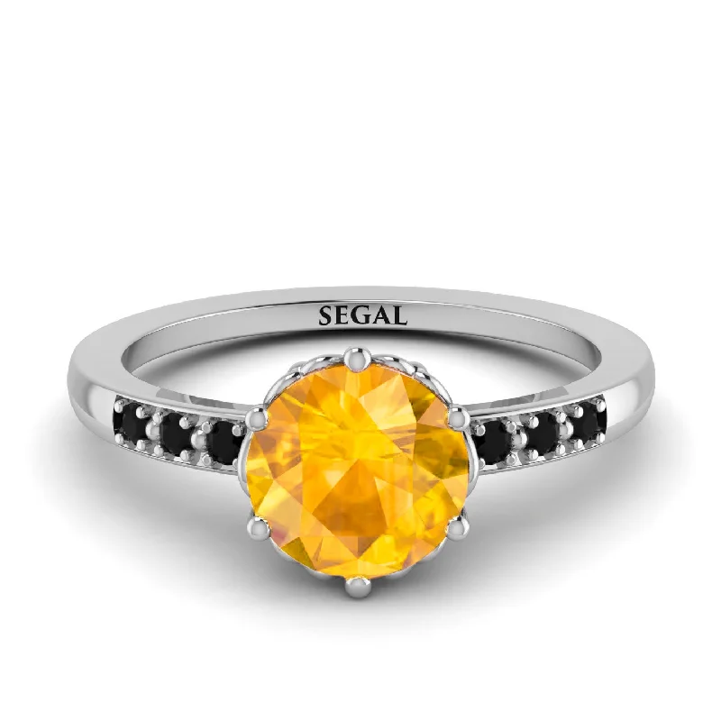 Classic Yellow Diamond Vintage Ring - Olivia No. 1006