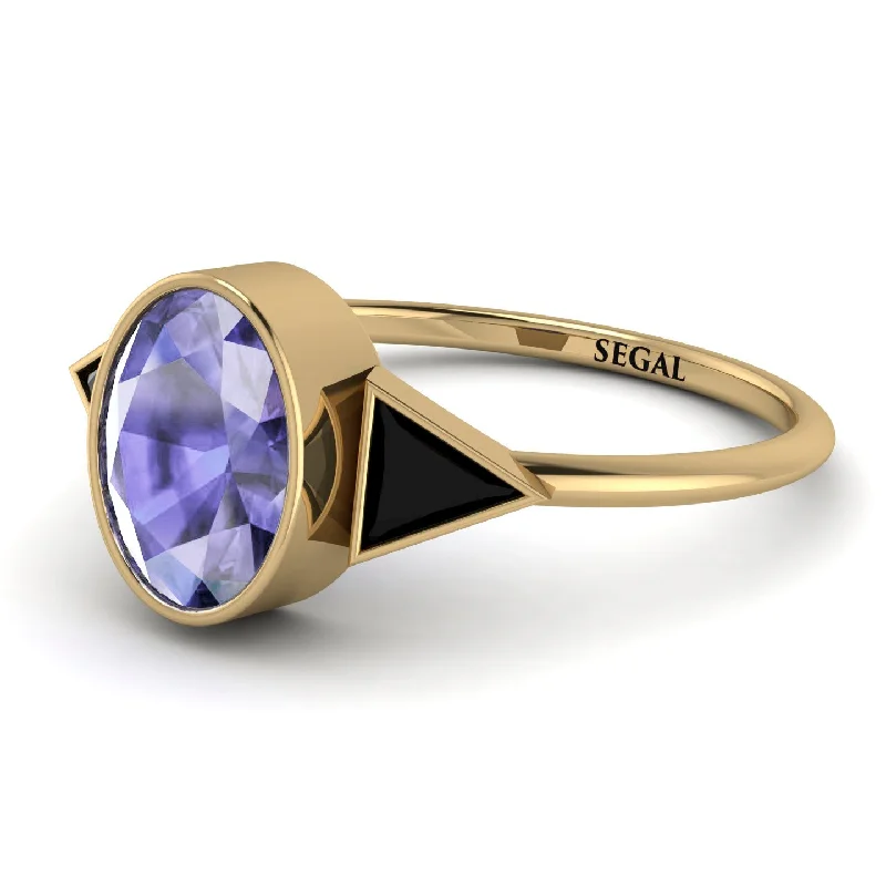 Geometrical Bezel Tanzanite Ring - Trinity No. 207