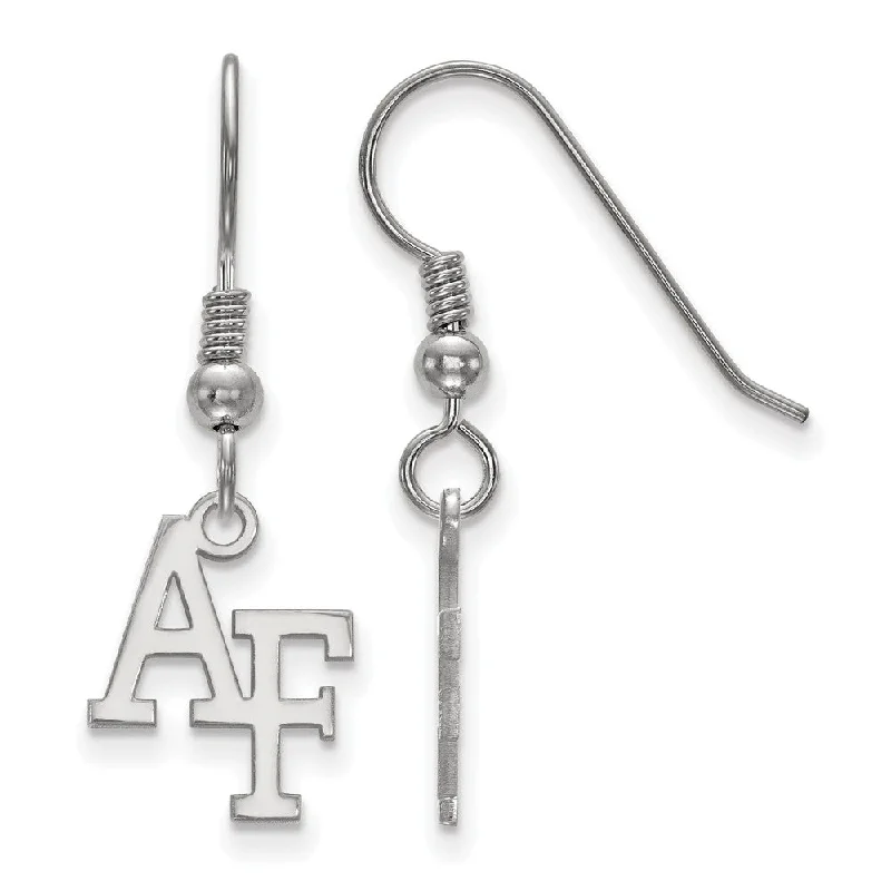 Geometric Hoop Earrings-Sterling Silver Air Force Academy Dangle Earring