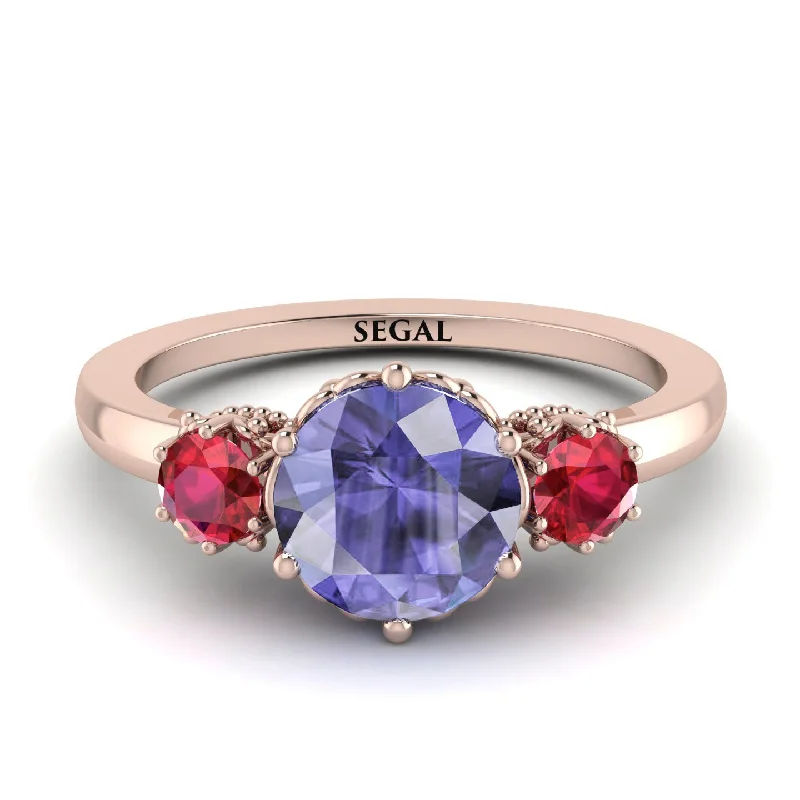 Classic 3 Stone Tanzanite Engagement Ring - Sofia No. 211