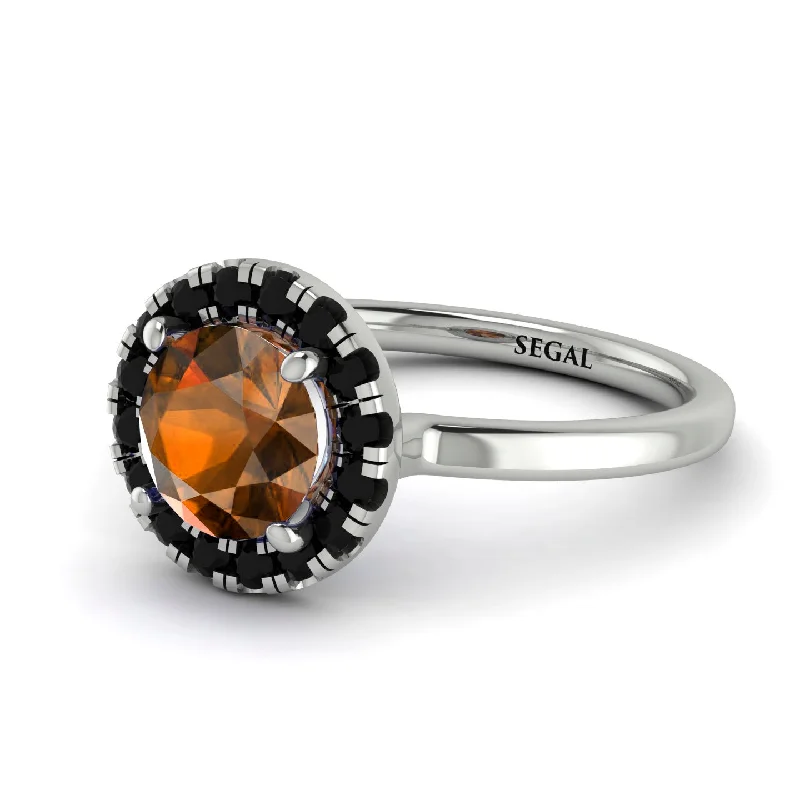 1ct Round Brown Diamond Engagement Ring - Natalia No. 1109