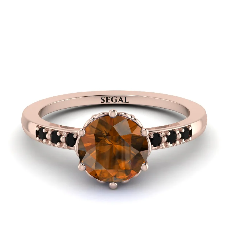 Classic Brown Diamond Vintage Ring - Olivia No. 1105