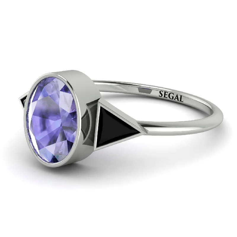 Geometrical Bezel Tanzanite Ring - Trinity No. 209