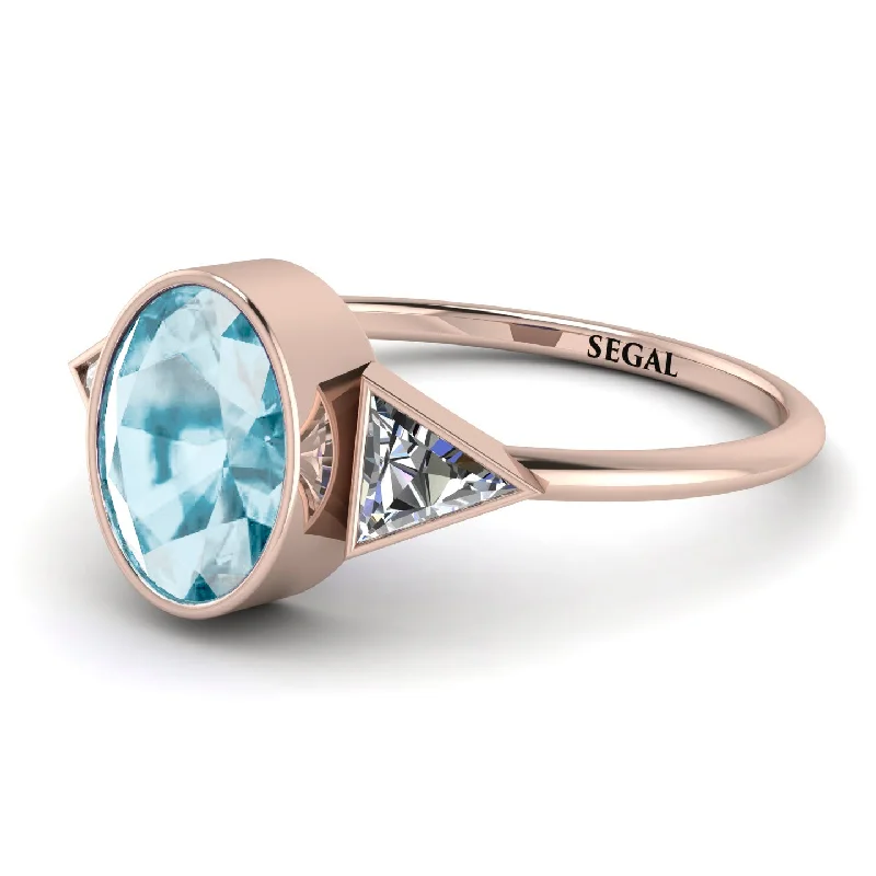 Geometrical Bezel Aquamarine Ring - Trinity No. 402