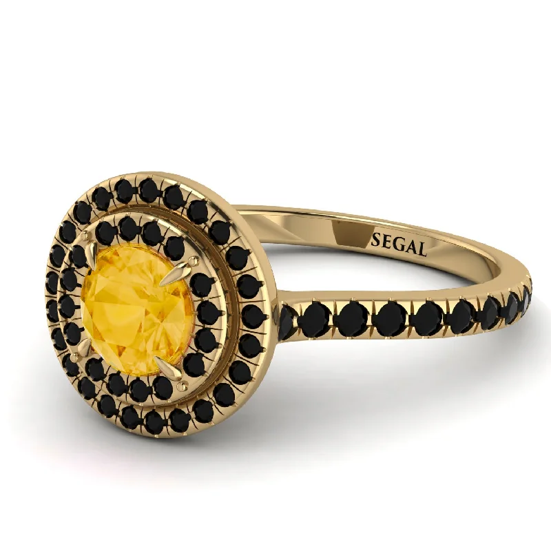 Double Halo Citrine Ring - Zoey No. 607