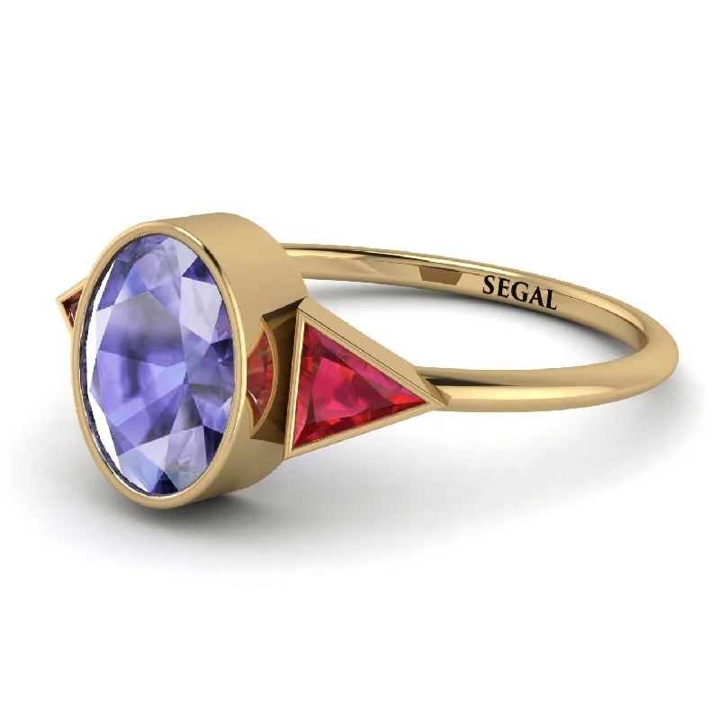 Geometrical Bezel Tanzanite Ring - Trinity No. 210