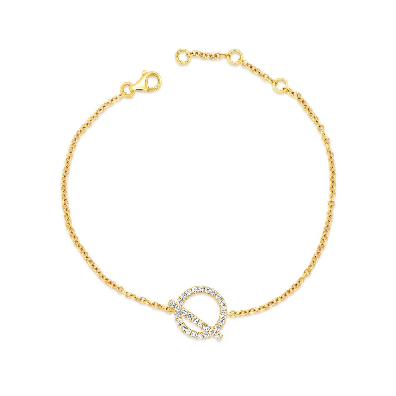 Designer Gold Bracelets-Uneek Gatsby Collection Charm Bracelet