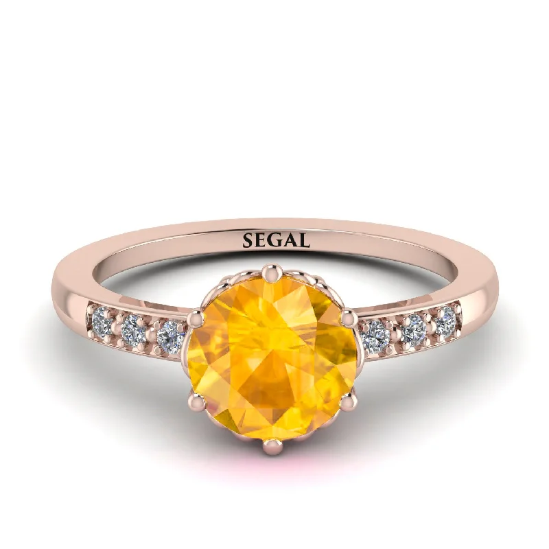 Classic Yellow Diamond Vintage Ring - Olivia No. 1002