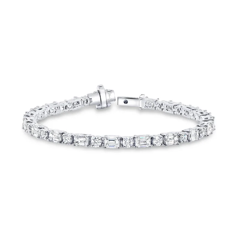 Personalized Silver Bangle Bracelets-Uneek Signature Collection Strand Link Bracelet