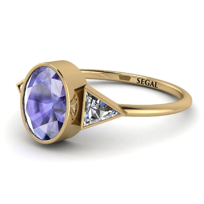 Geometrical Bezel Tanzanite Ring - Trinity No. 201