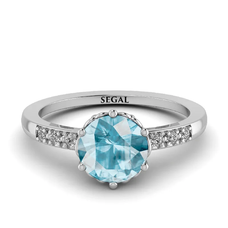 Classic Aquamarine Vintage Ring - Olivia No. 403