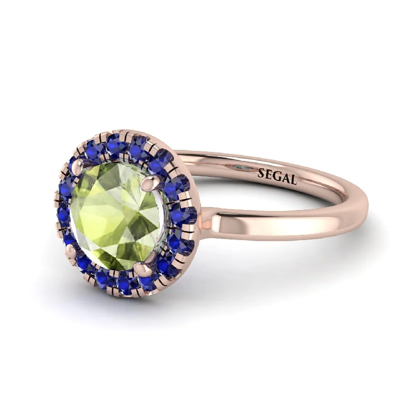 1ct Round Peridot Engagement Ring - Natalia No. 714