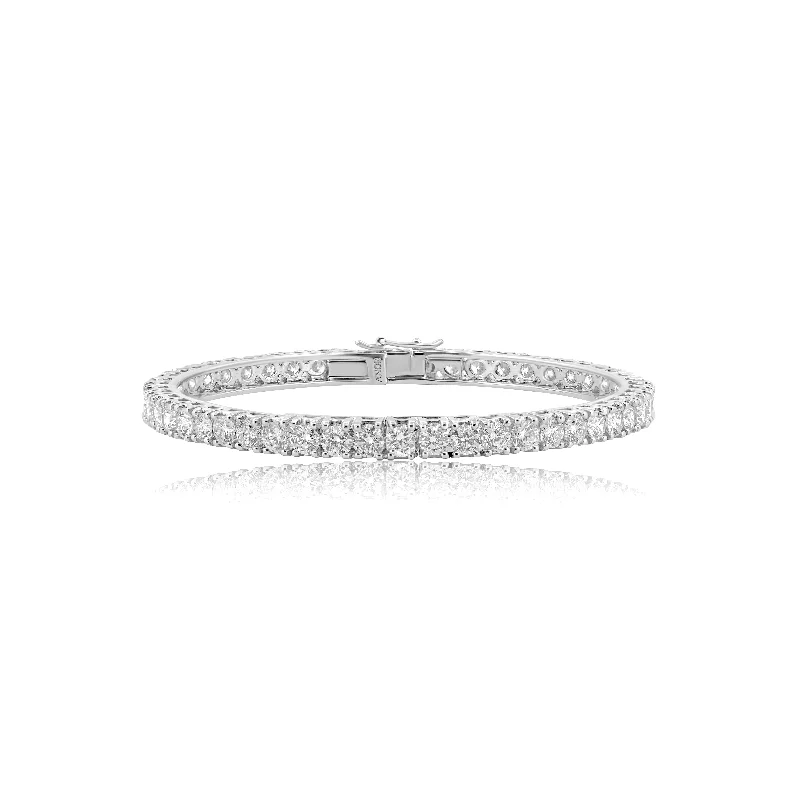 Modern Silver Bangles-10.59 ct TW Diamond Bangle