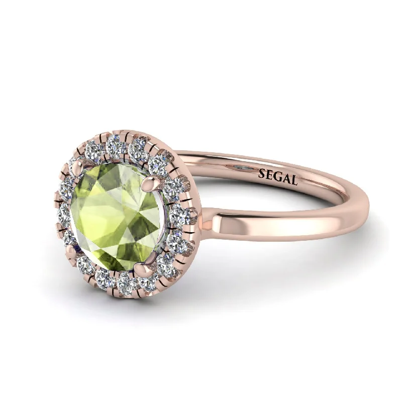 1ct Round Peridot Engagement Ring - Natalia No. 702