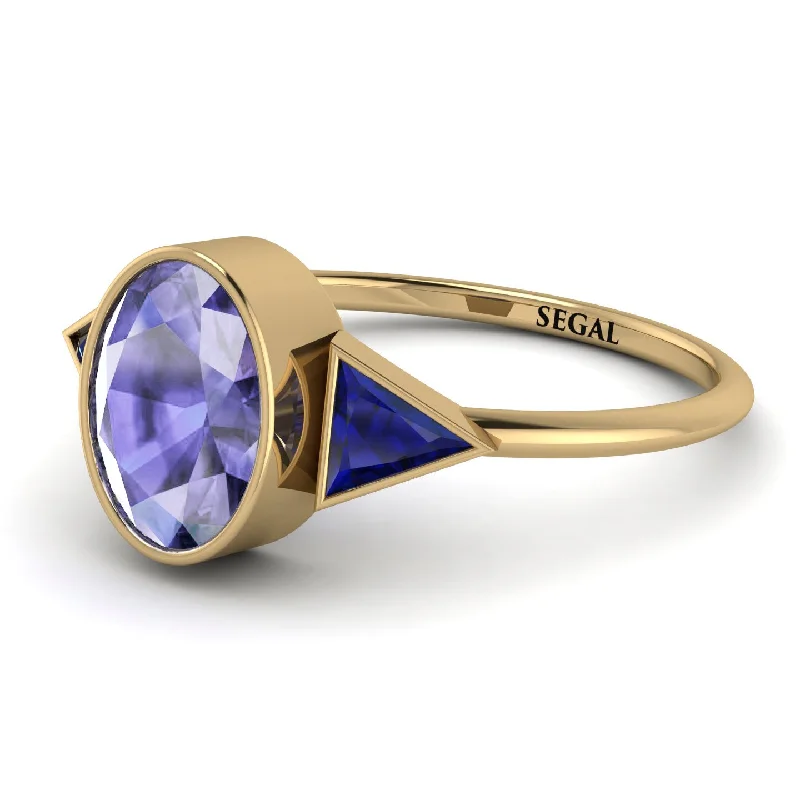 Geometrical Bezel Tanzanite Ring - Trinity No. 213