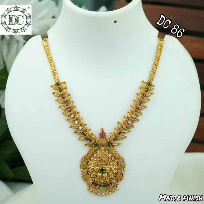 Unique Personalized Necklace-Diksha Collection Gold Plated Pota Stone Necklace Set