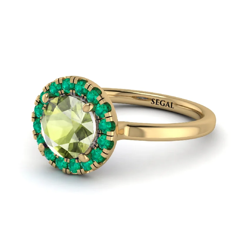 1ct Round Peridot Engagement Ring - Natalia No. 704