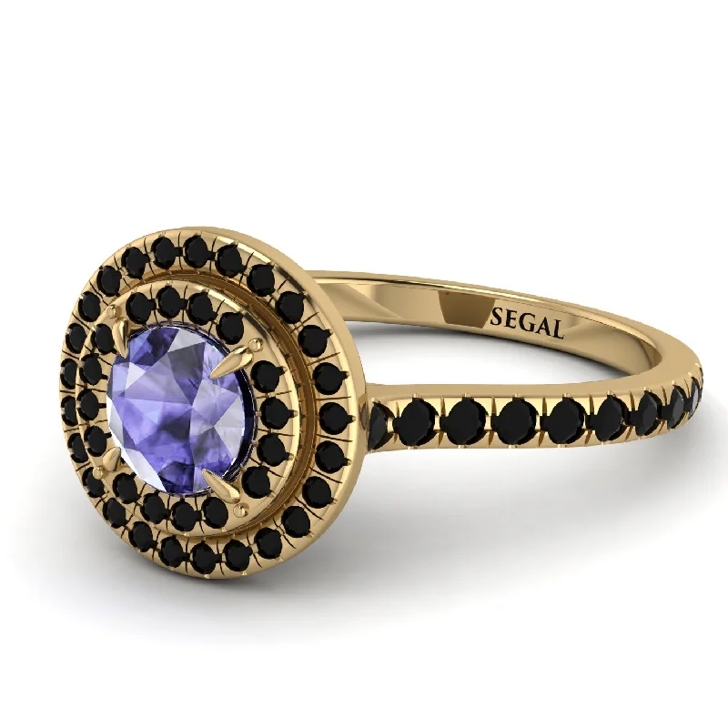 Double Halo Tanzanite Ring - Zoey No. 207