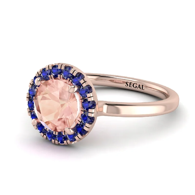 1ct Round Morganite Engagement Ring - Natalia No. 914