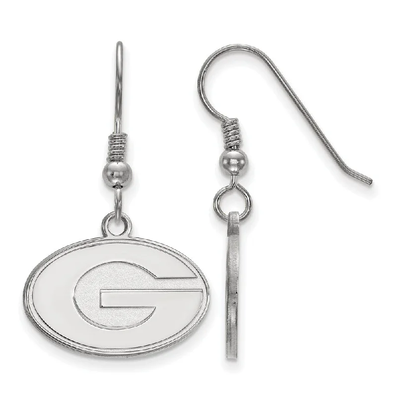 Opal Drop Earrings-Sterling Silver University of Georgia Sm Initial G Dangle Earrings