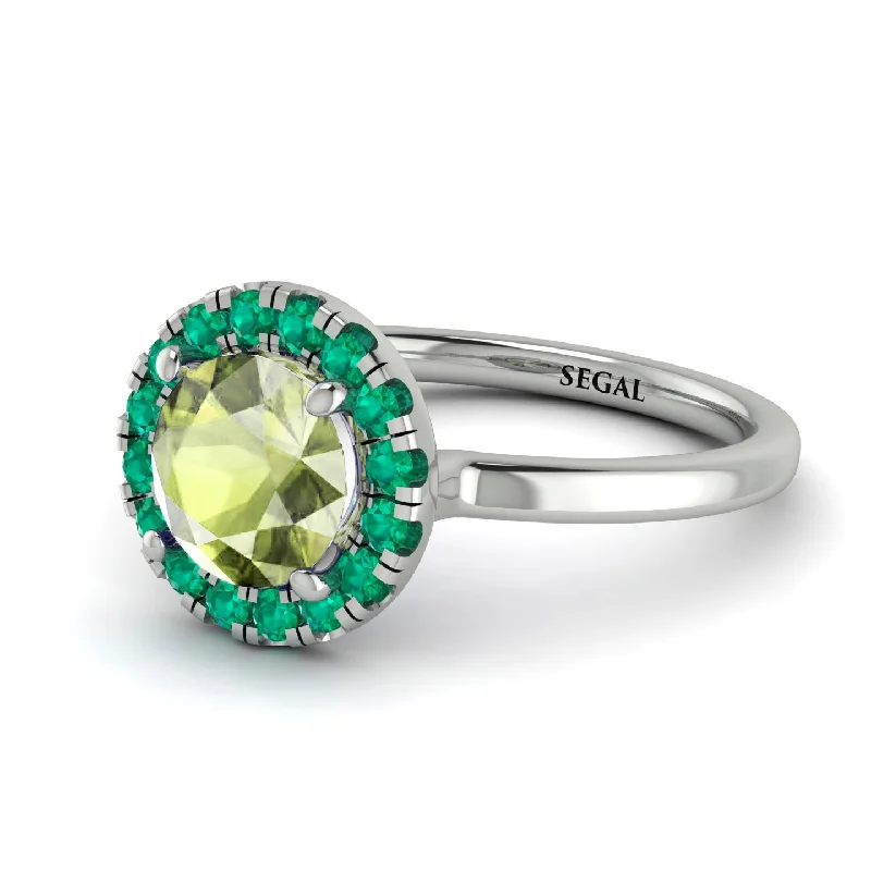 1ct Round Peridot Engagement Ring - Natalia No. 706