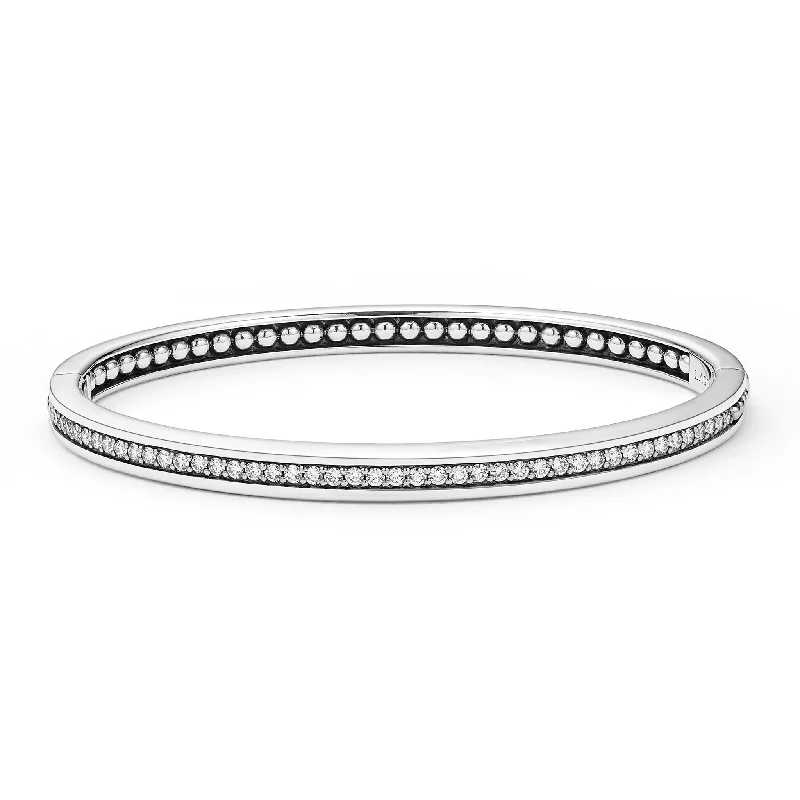 Heavy Diamond Bangles-Caviar Spark Diamond Bangle Bracelet | 5mm