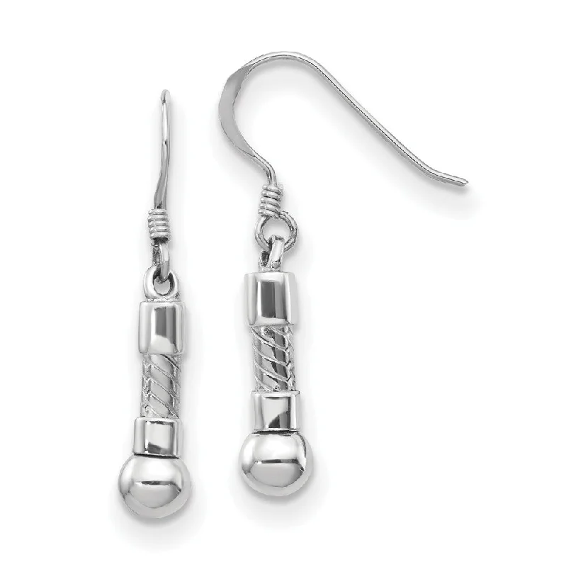 Abstract Shape Earrings-Sterling Silver Starter Bead Short Dangle Earrings