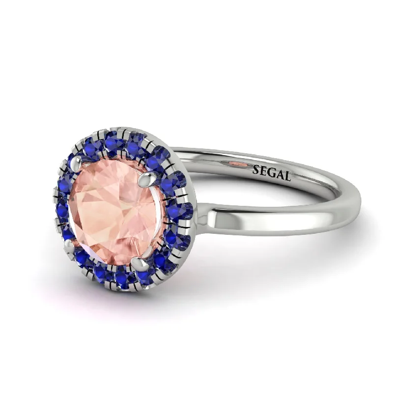 1ct Round Morganite Engagement Ring - Natalia No. 915