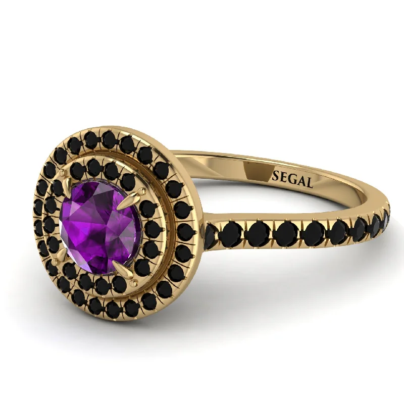 Double Halo Amethyst Ring - Zoey No. 307