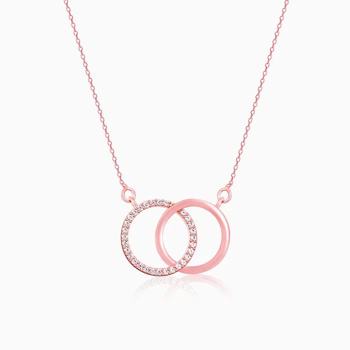 Custom Birthstone Necklace-Rose Gold Alluring Necklace