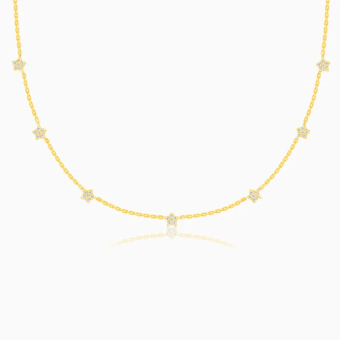 Fashionable Multi-Chain Necklace-Anushka Sharma Golden Star Constellation Necklace